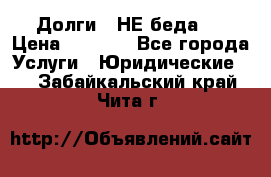 Долги - НЕ беда ! › Цена ­ 1 000 - Все города Услуги » Юридические   . Забайкальский край,Чита г.